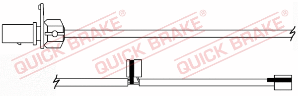 Warning Contact, brake pad wear (WS 0379 B)