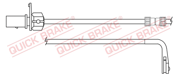 Warning Contact, brake pad wear (WS 0391 A)