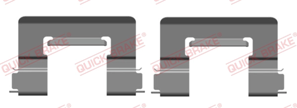 Accessory Kit, disc brake pad (109-0164R-1)