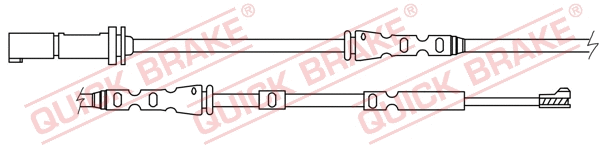 Warning Contact, brake pad wear (WS 0303 A)