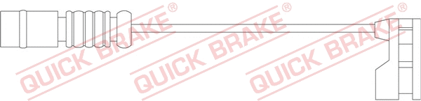 Warning Contact, brake pad wear (WS 0228 A)