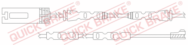 Warning Contact, brake pad wear (WS 0317 A)