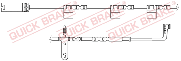 Warning Contact, brake pad wear (WS 0267 A)