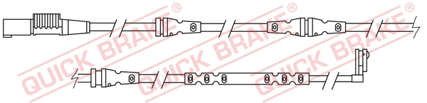 Warning Contact, brake pad wear (WS 0327 A)