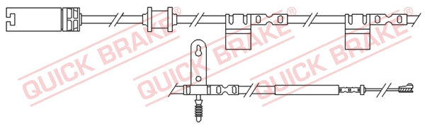 Warning Contact, brake pad wear (WS 0299 A)