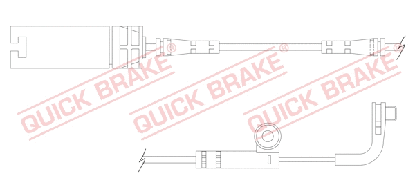 Warning Contact, brake pad wear (WS 0218 A)