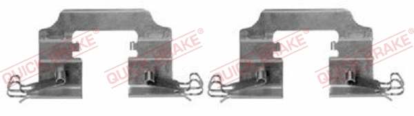 Accessory Kit, disc brake pad (109-0008R-1)