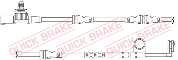 Warning Contact, brake pad wear (WS 0264 A)