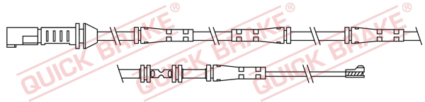 Warning Contact, brake pad wear (WS 0305 A)