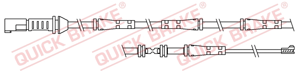 Warning Contact, brake pad wear (WS 0365 A)