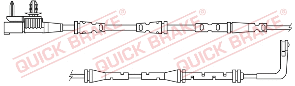 Warning Contact, brake pad wear (WS 0419 A)