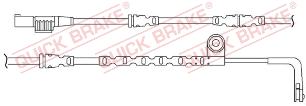 Warning Contact, brake pad wear (WS 0260 A)