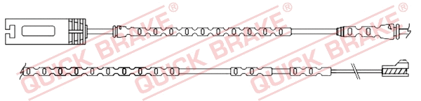Warning Contact, brake pad wear (WS 0354 A)