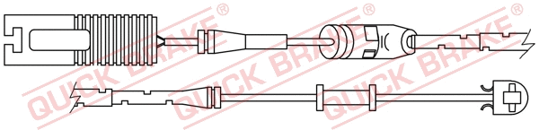 Warning Contact, brake pad wear (WS 0253 A)