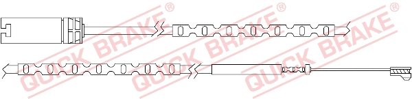 Warning Contact, brake pad wear (WS 0308 A)