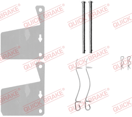 Accessory Kit, disc brake pad (109-0910-1)