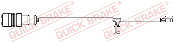 Warning Contact, brake pad wear (WS 0376 A)