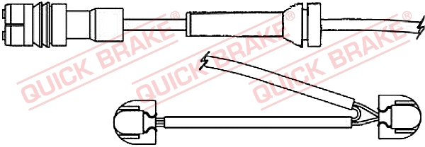 Warning Contact, brake pad wear (WS 0350 A)