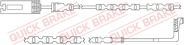 Warning Contact, brake pad wear (WS 0296 A)