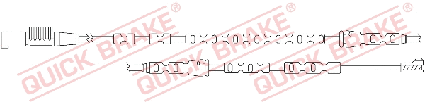 Warning Contact, brake pad wear (WS 0294 A)