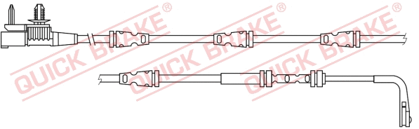 Warning Contact, brake pad wear (WS 0432 A)