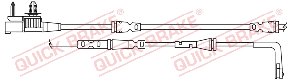 Warning Contact, brake pad wear (WS 0408 A)
