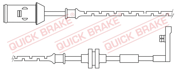Warning Contact, brake pad wear (WS 0165 A)