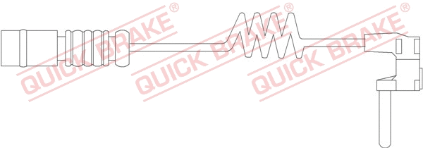 Warning Contact, brake pad wear (WS 0209 A)