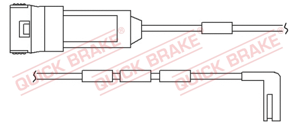 Warning Contact, brake pad wear (WS 0124 A)