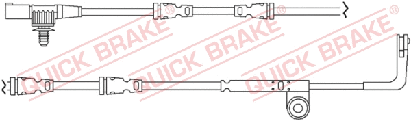 Warning Contact, brake pad wear (WS 0261 A)