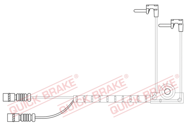 Warning Contact, brake pad wear (WS 0422 A)