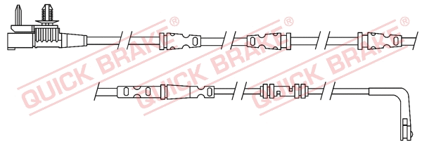 Warning Contact, brake pad wear (WS 0325 A)