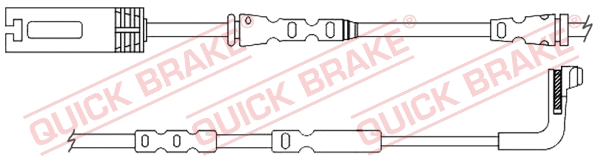 Warning Contact, brake pad wear (WS 0356 A)