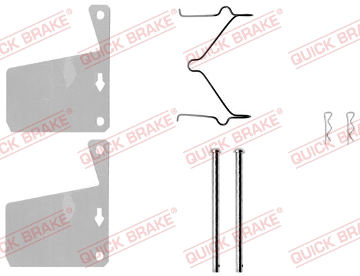 Accessory Kit, disc brake pad (109-0960-1)