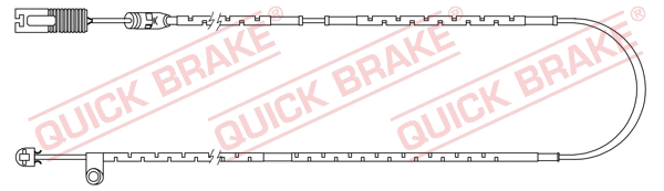 Warning Contact, brake pad wear (WS 0254 A)