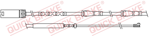 Warning Contact, brake pad wear (WS 0307 A)