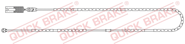 Warning Contact, brake pad wear (WS 0248 A)