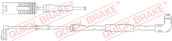 Warning Contact, brake pad wear (WS 0262 A)