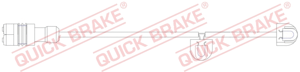 Warning Contact, brake pad wear (WS 0398 A)