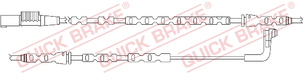 Warning Contact, brake pad wear (WS 0286 A)