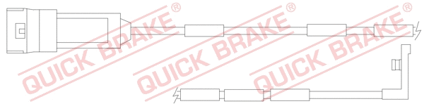 Warning Contact, brake pad wear (WS 0119 A)