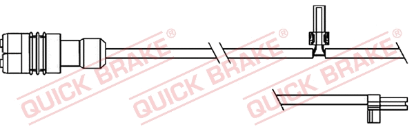 Warning Contact, brake pad wear (WS 0346 A)