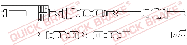 Warning Contact, brake pad wear (WS 0293 A)