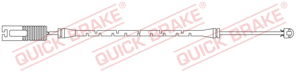 Warning Contact, brake pad wear (WS 0153 A)