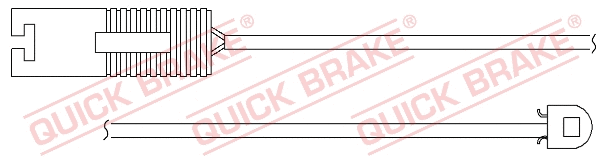 Warning Contact, brake pad wear (WS 0150 A)