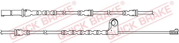 Warning Contact, brake pad wear (WS 0290 A)