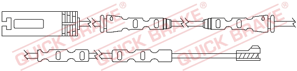 Warning Contact, brake pad wear (WS 0291 A)