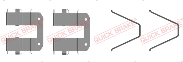 Accessory Kit, disc brake pad (109-0094R-1)