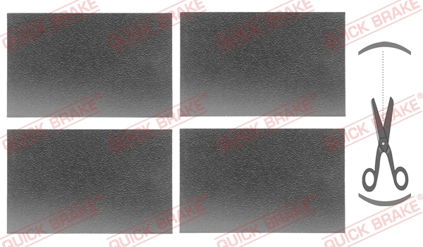 Anti-Squeal Foil, brake pad (back plate) (W1299)