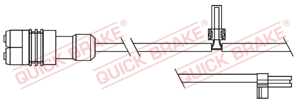 Warning Contact, brake pad wear (WS 0352 B)